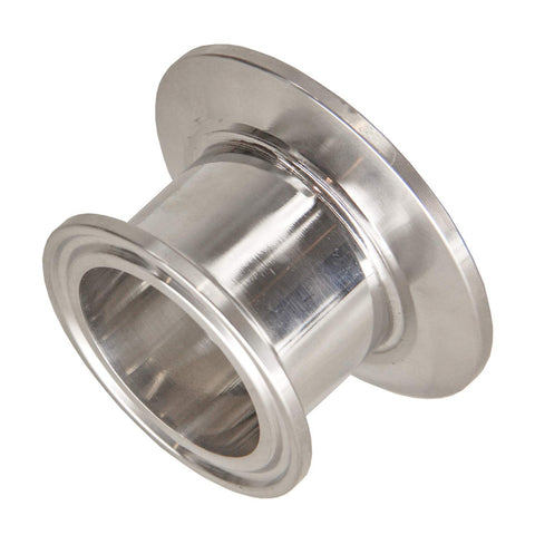 1.5" x 2" Sanitary Concentric Reducer - Tri Clamp Clover 304 Stainless Steel