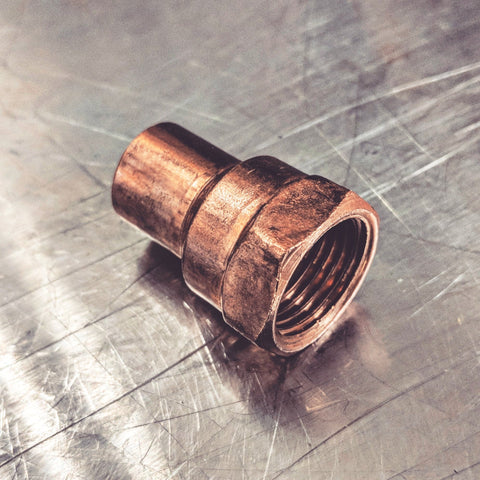 1/2" F-NPT Copper Thermometer Adapter